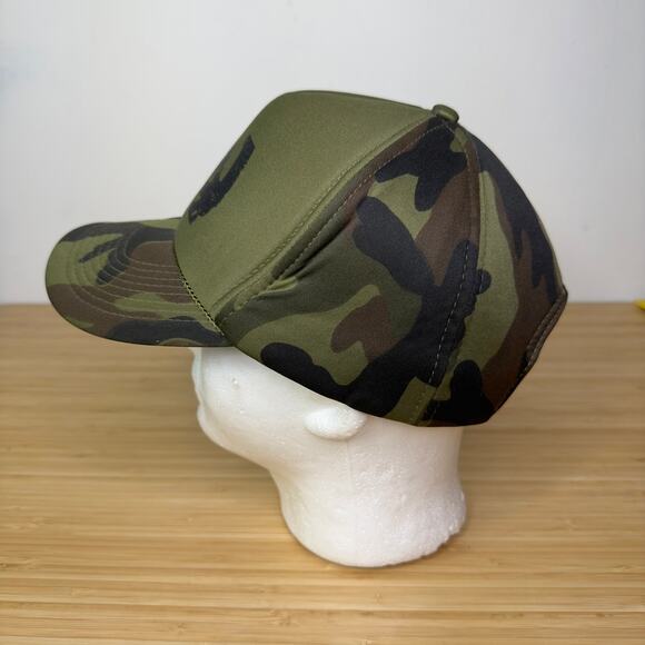 Vintage K2 Snowboarding Hat Cap Snapback Green Camouflage Trucker Snapback GUC - Picture 2 of 7
